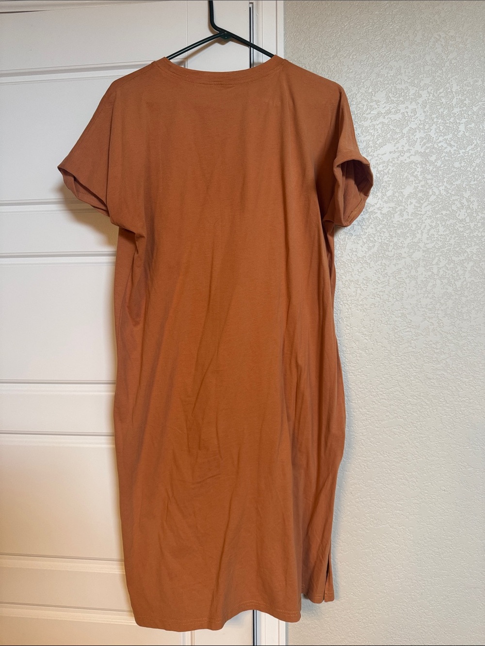 Free Bird Graphic Tee Dress - Rust with White Print - Picture 3 of 4